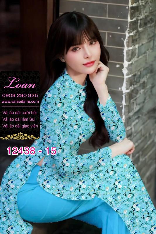 Vải áo dài hoa nhí in 3D