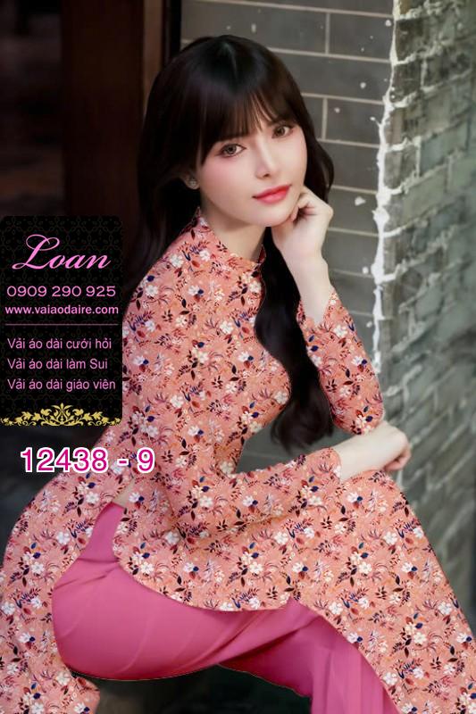 Vải áo dài hoa nhí in 3D