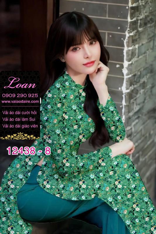 Vải áo dài hoa nhí in 3D