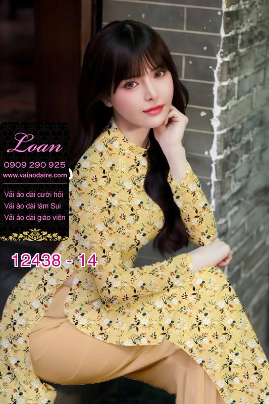 Vải áo dài hoa nhí in 3D