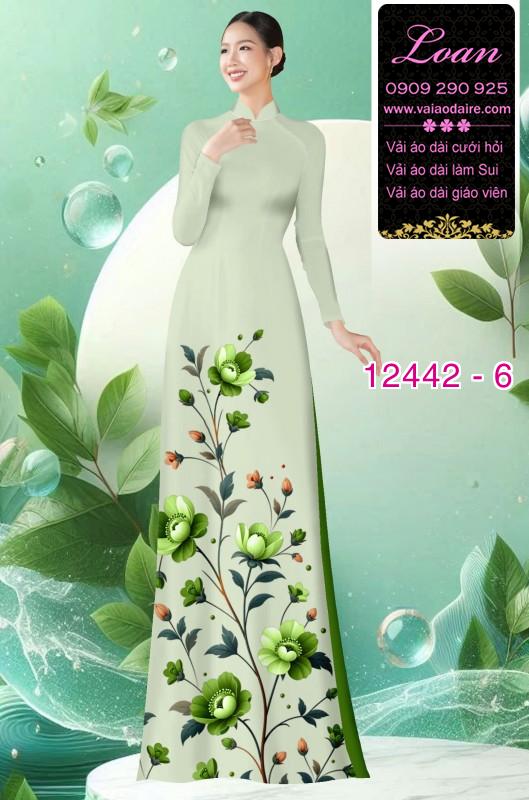 Vải áo dài hoa in 3D