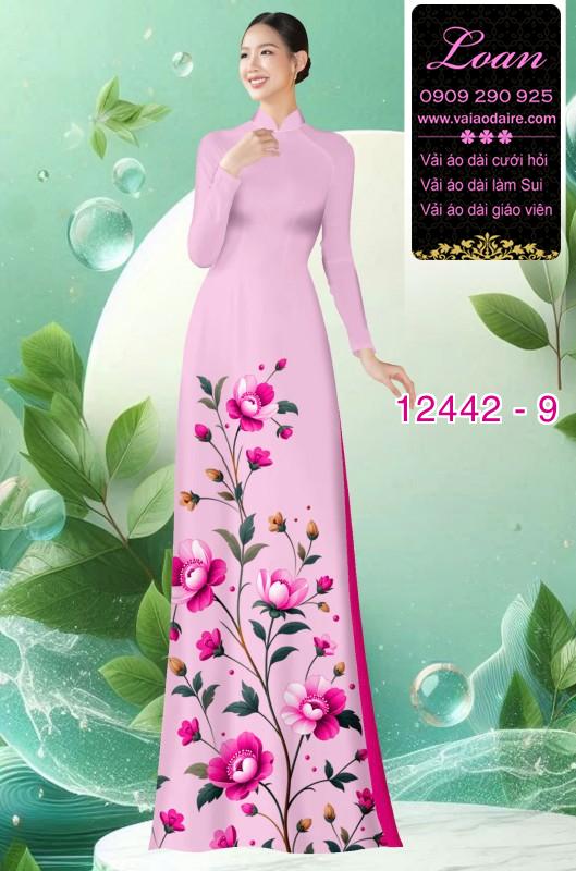 Vải áo dài hoa in 3D