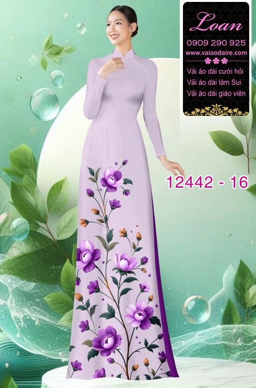 Vải áo dài hoa in 3D