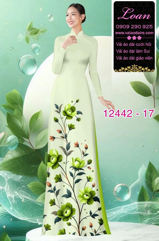 Vải áo dài hoa in 3D