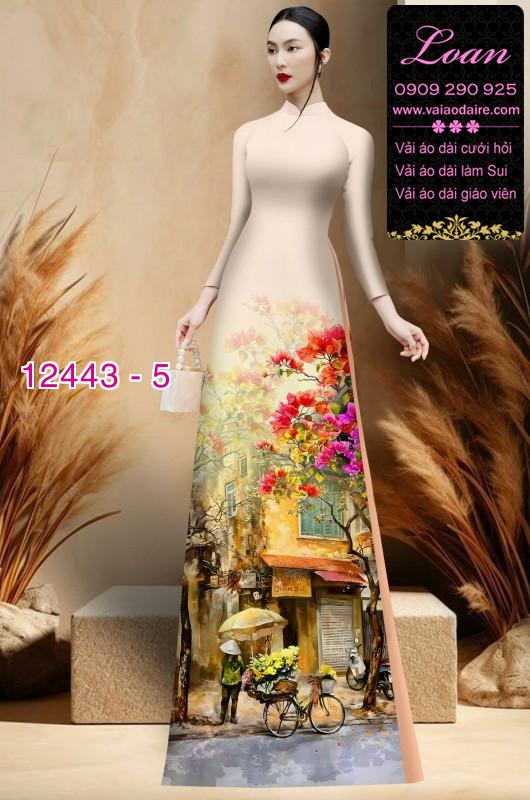 Vải áo dài phong cảnh