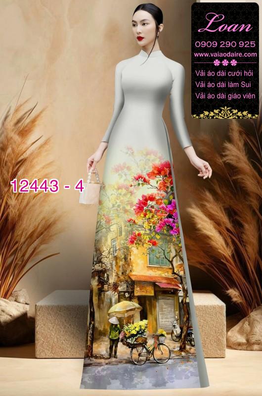 Vải áo dài phong cảnh