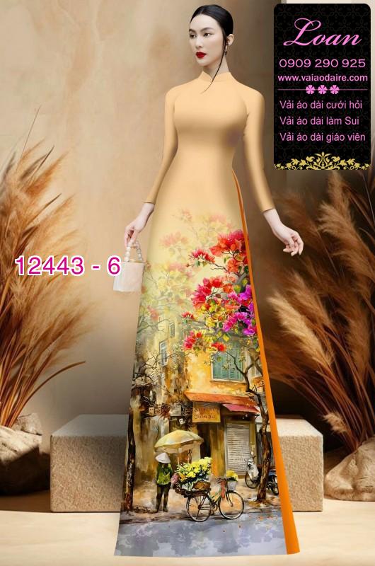 Vải áo dài phong cảnh
