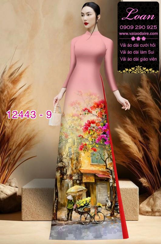 Vải áo dài phong cảnh