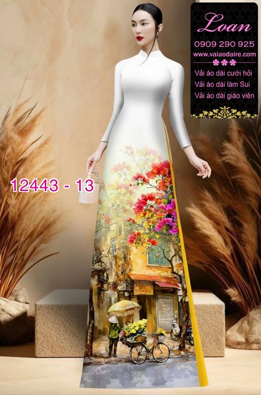 Vải áo dài phong cảnh