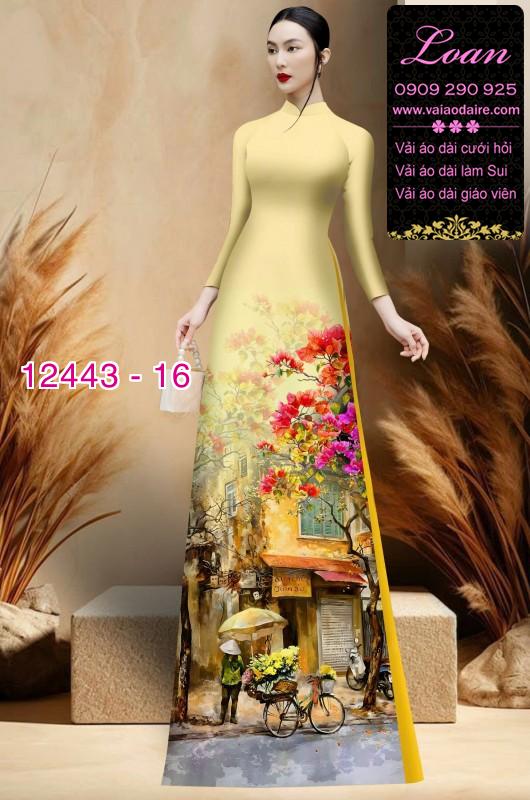 Vải áo dài phong cảnh
