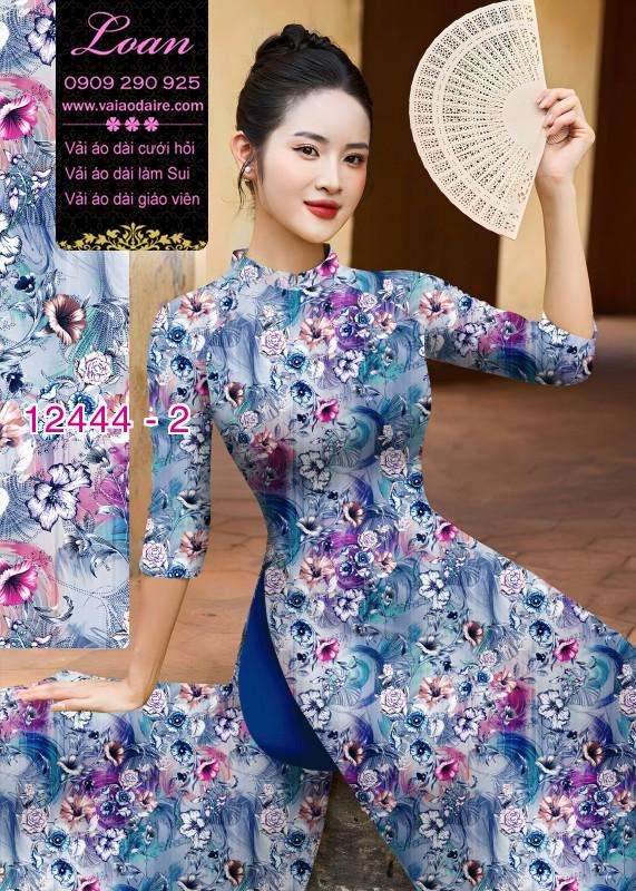 Vải áo dài hoa nhí