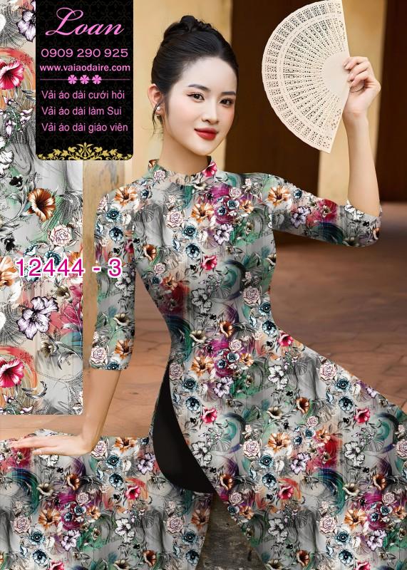 Vải áo dài hoa nhí