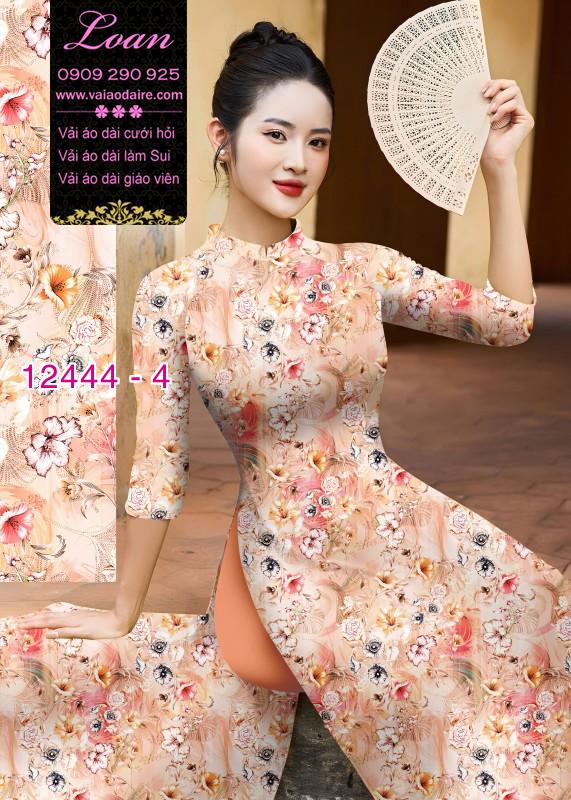 Vải áo dài hoa nhí