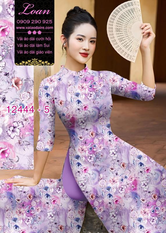 Vải áo dài hoa nhí
