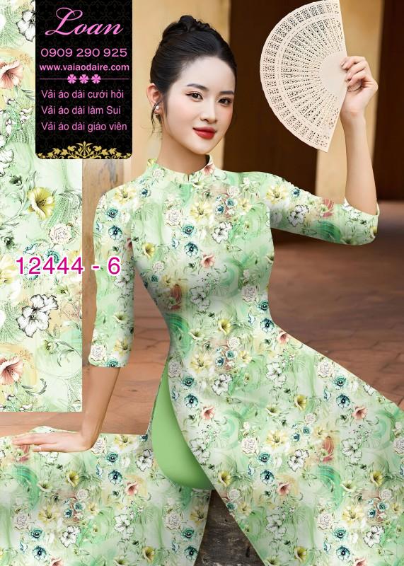 Vải áo dài hoa nhí