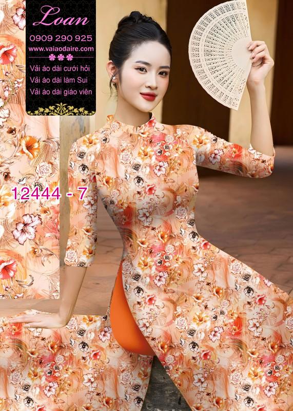 Vải áo dài hoa nhí