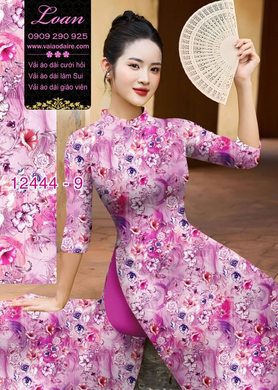 Vải áo dài hoa nhí