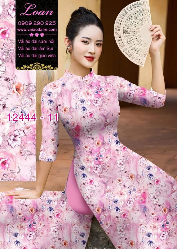 Vải áo dài hoa nhí