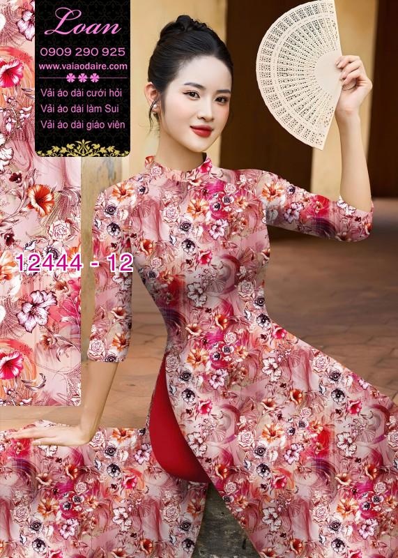 Vải áo dài hoa nhí