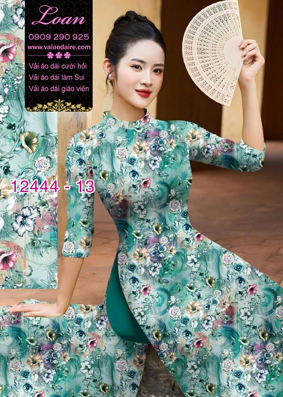 Vải áo dài hoa nhí