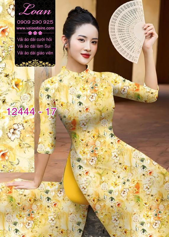 Vải áo dài hoa nhí