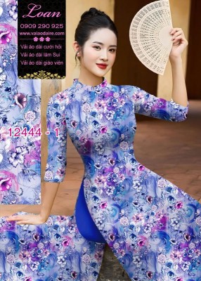 Vải áo dài hoa nhí-DT 12444