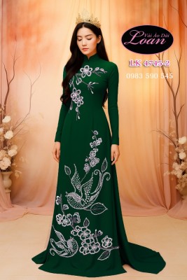 Vải áo dài kết cườm cao cấp-ADK 12446