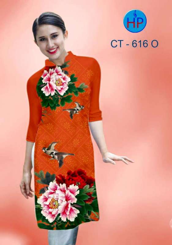Vải áo dài Cách Tân hoa trên dưới Vải áo dài Cách Tân hoa trên dưới
