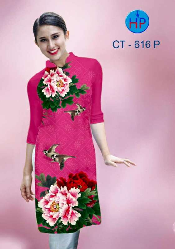 Vải áo dài Cách Tân hoa trên dưới Vải áo dài Cách Tân hoa trên dưới