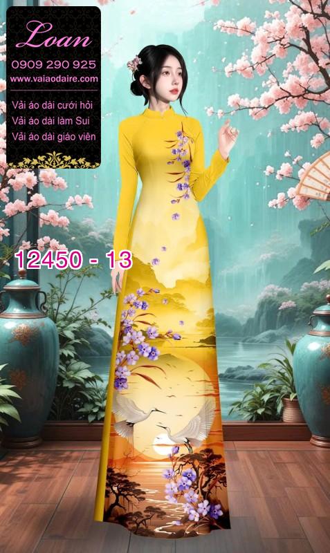 Vải áo dài phong cảnh in 3D
