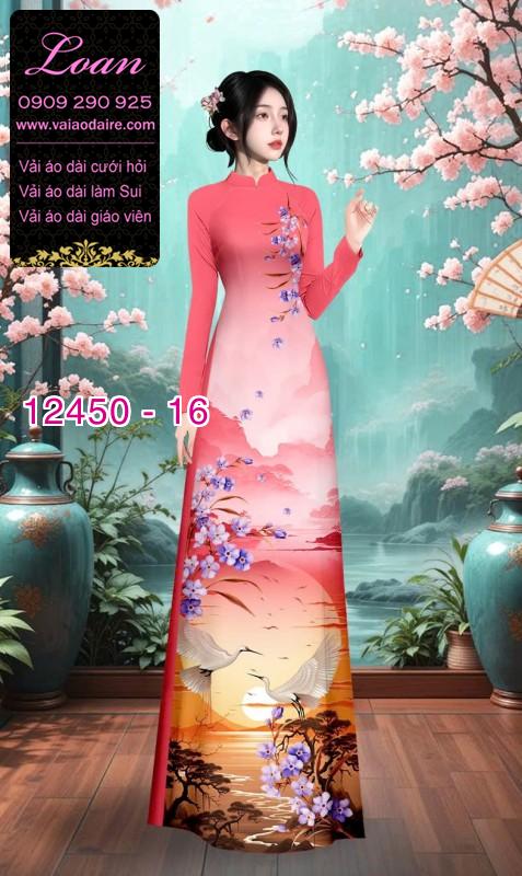 Vải áo dài phong cảnh in 3D