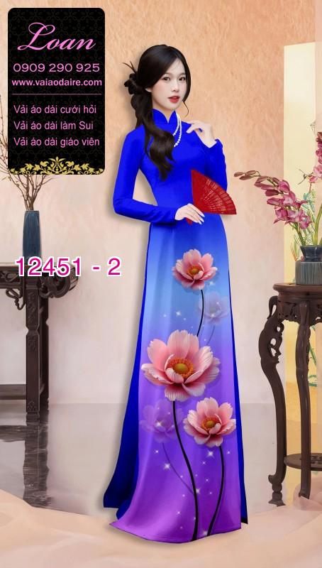 Vải áo dài hoa in 3D