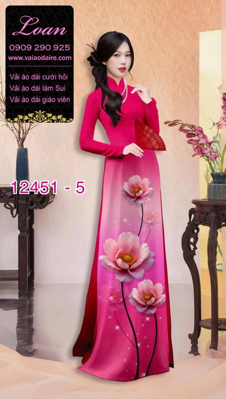 Vải áo dài hoa in 3D