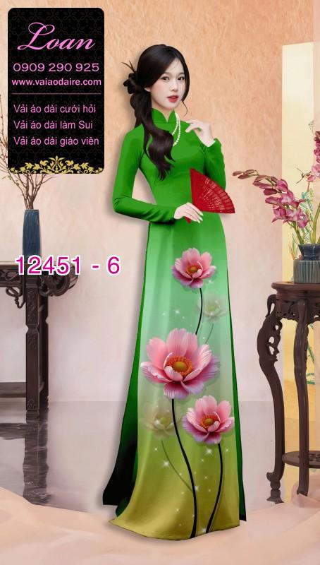 Vải áo dài hoa in 3D