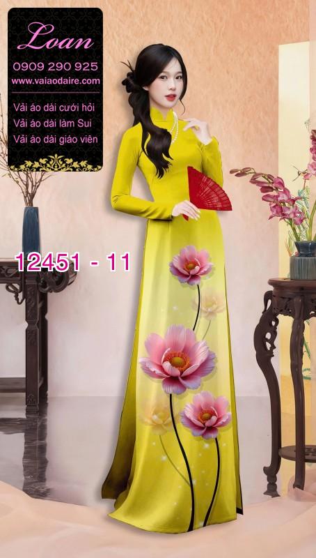 Vải áo dài hoa in 3D