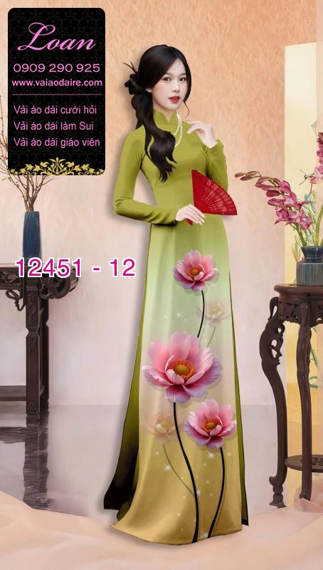 Vải áo dài hoa in 3D