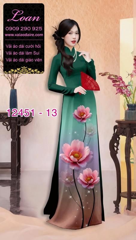 Vải áo dài hoa in 3D