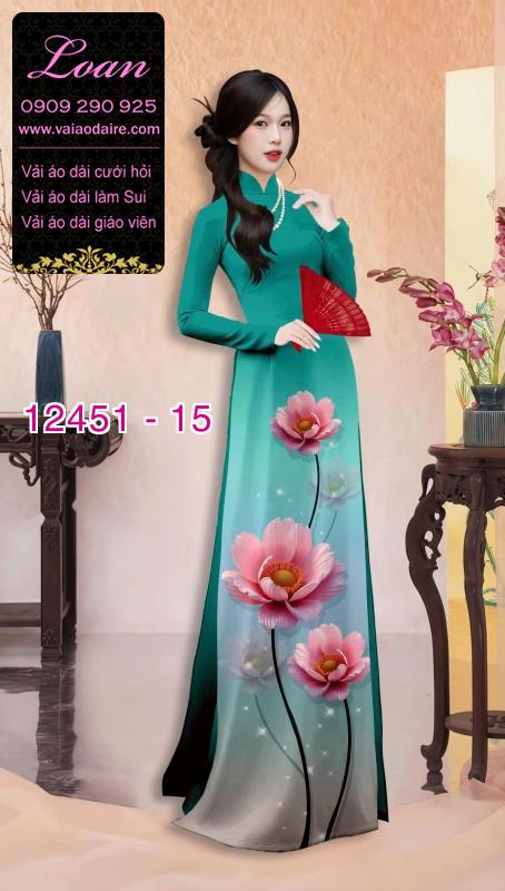 Vải áo dài hoa in 3D