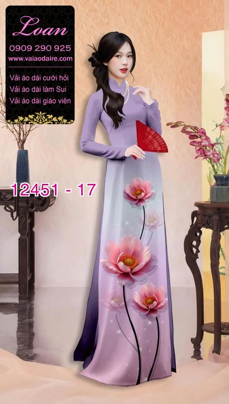 Vải áo dài hoa in 3D