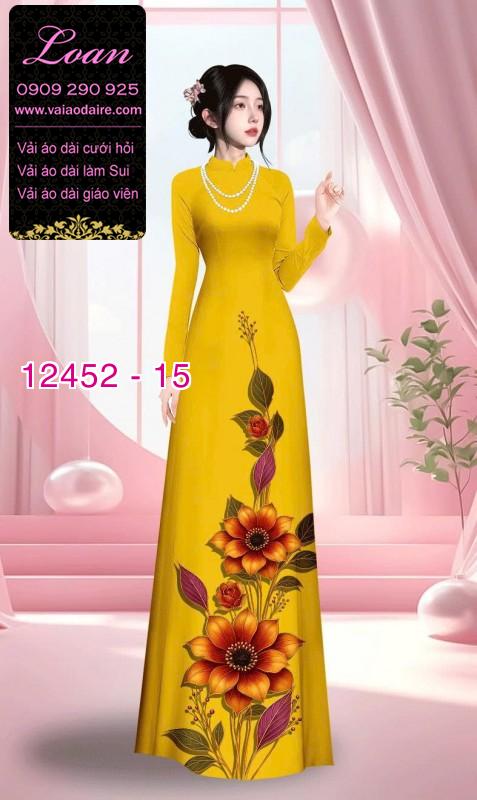 Vải áo dài hoa in 3D