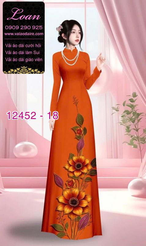 Vải áo dài hoa in 3D