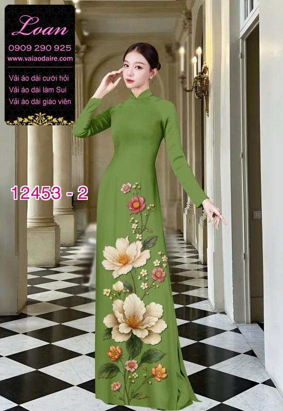 Vải áo dài hoa in 3D