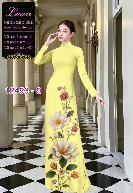 Vải áo dài hoa in 3D