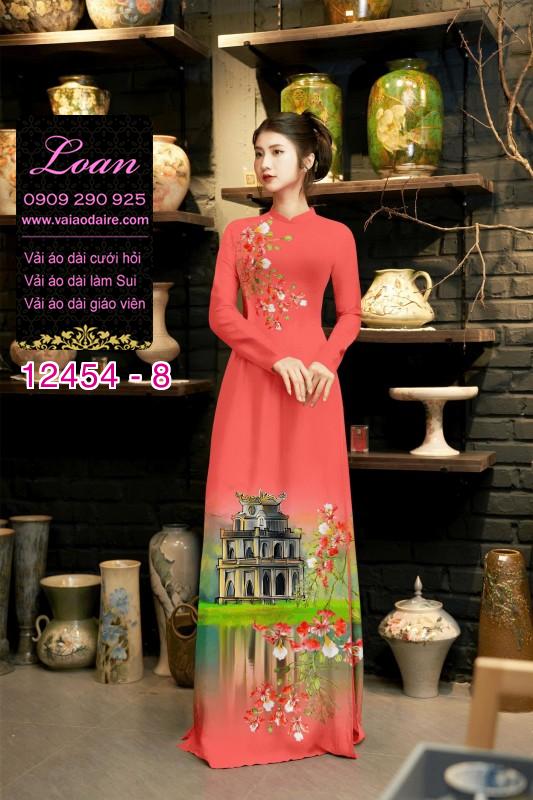 Vải áo dài phong cảnh hồ gươm