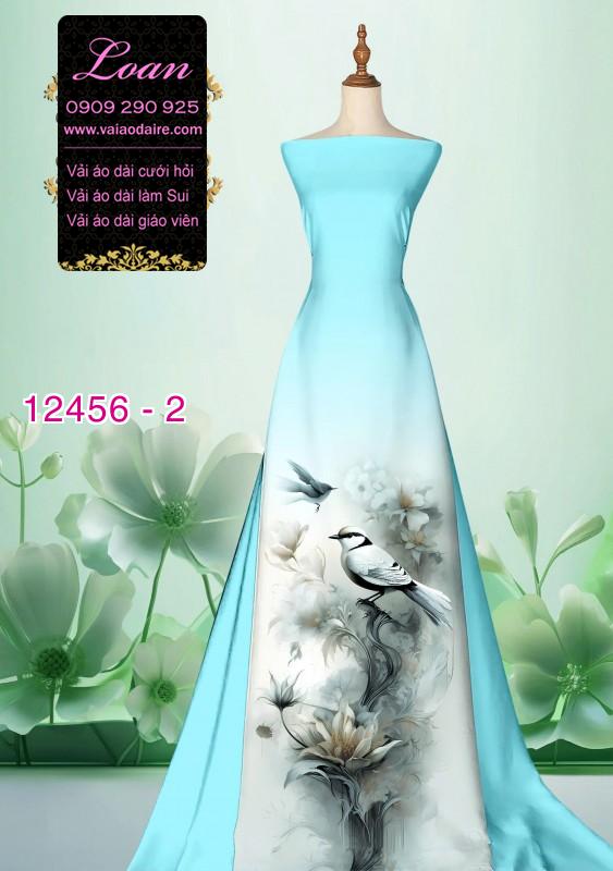 Vải áo dài hoa in 3D