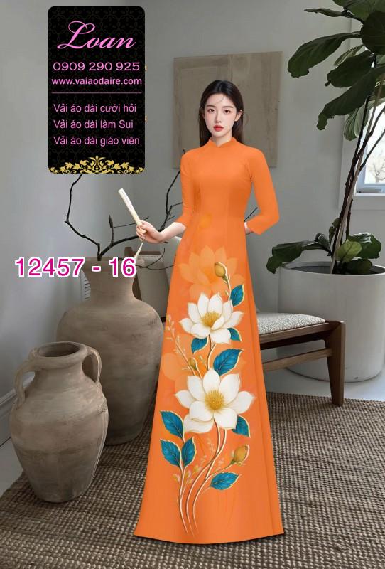 Vải áo dài hoa in 3D
