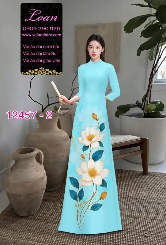 Vải áo dài hoa in 3D