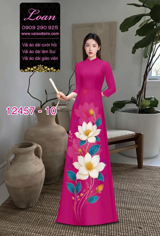 Vải áo dài hoa in 3D