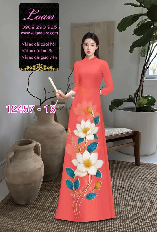 Vải áo dài hoa in 3D