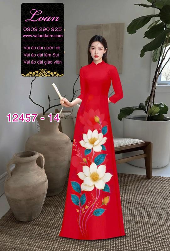 Vải áo dài hoa in 3D